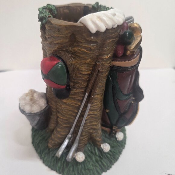 Resin Golf Décor Office Desk Caddy Pen Well   Cute little desk sitter for pens, - Picture 2 of 12
